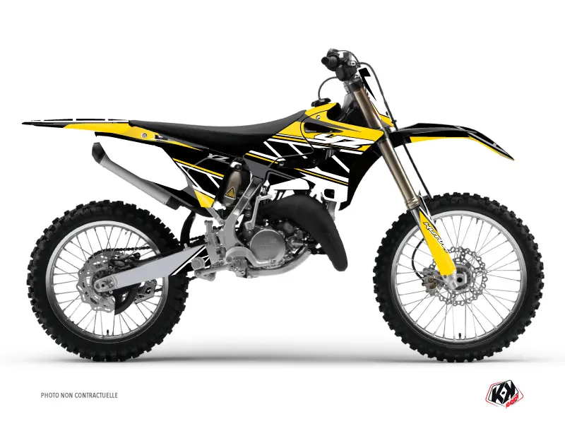 Súprava dekoračných fólií motocross réplika Yamaha 250 YZ žltá KUTVEK