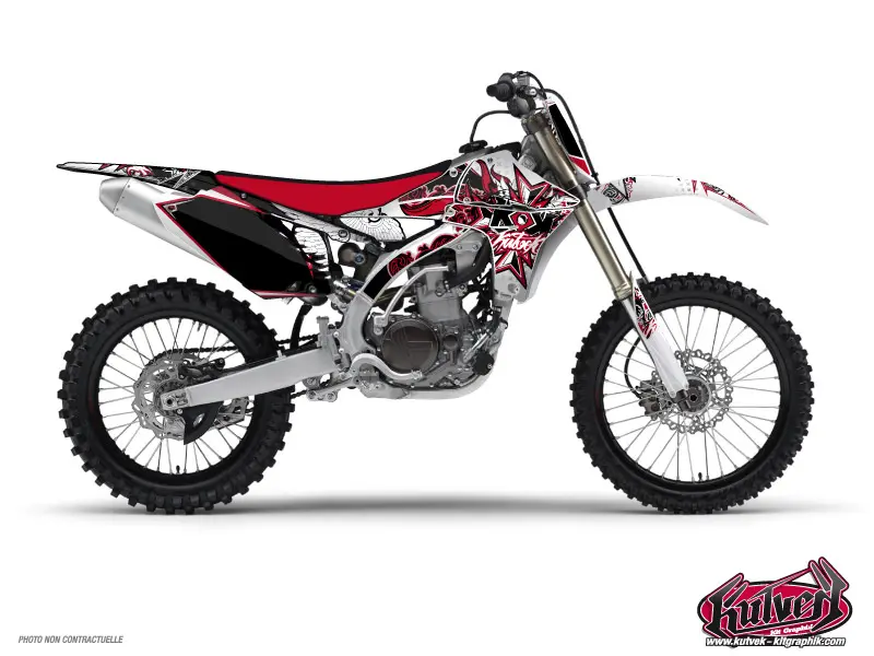 KUTVEK Demon Yamaha 250 YZ 크로스 바이크 데칼 키트 레드