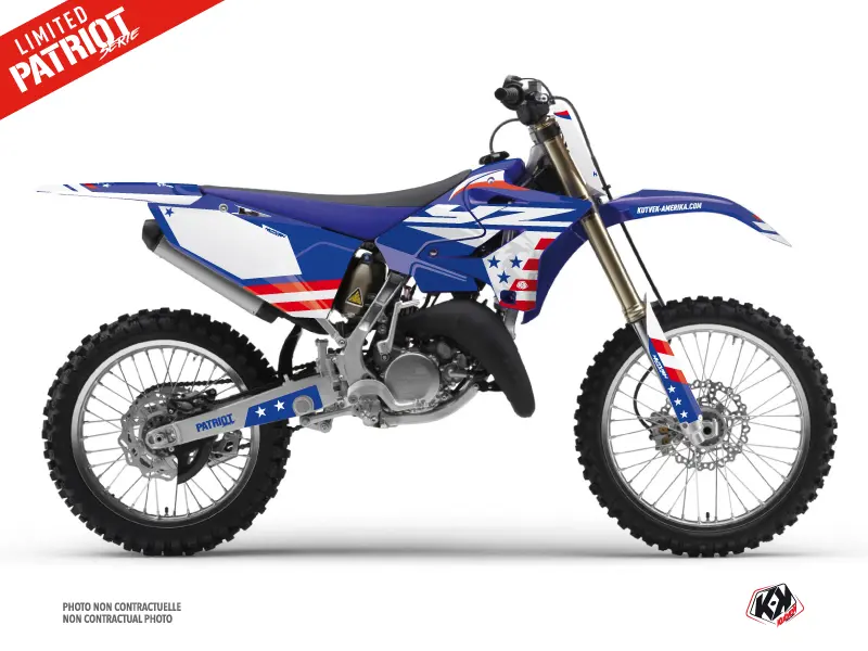 Kit Décoration Moto Cross Patriot Yamaha 250 YZ Bleu KUTVEK