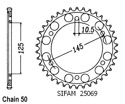 Krans Sifam FZR 600 1991-1993 530 45 tænder JTR865