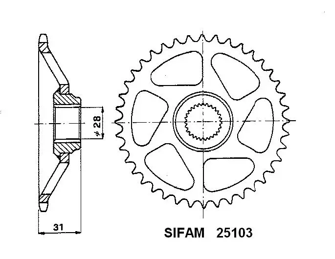Couronne Sifam RS 50 1993-1998 415 40 dents