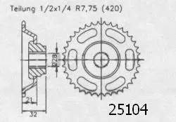 Couronne Sifam RS 50 1993-1998 420 43 dents JTR2030