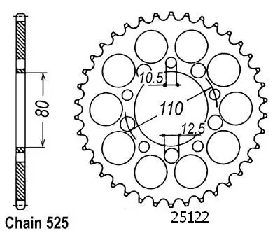 Sifam CB 750 Seventy 1992 525 40톱 스프로킷 JTR1332