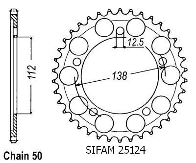 Sifam CBR 1100 XX 1997-1999 530 45T 스프로킷 JTR302