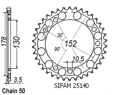 Звезда Sifam Cagiva 900 Elefant IE 530 48 зубьев JTR729