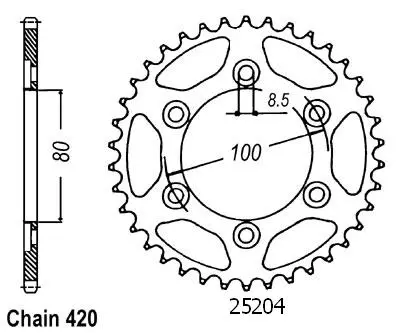 Řetězové kolo Sifam Rieju 50 RR SM/Spike 420 48 zubů JTR1076