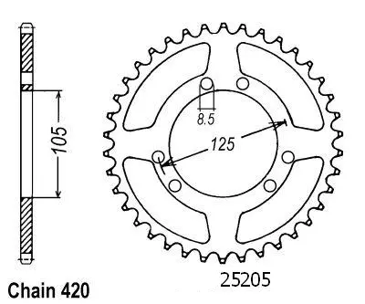 Sifam Rieju 50 MRX 2000用スプロケット 420ピッチ 48歯 6穴 JTR1131互換