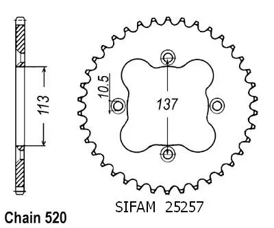 سفام LT-Z 400 09 کراؤن - 520 - 40 دانت - JTR1760 کے مشابہ