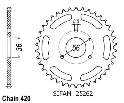 Couronne Sifam Suzuki Jr 50 1985-2006 420 28 dents JTR1780