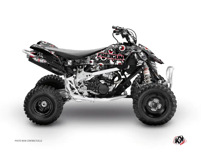 Kit décoratif Kutvek Freegun Eyed Can Am DS 450 gris rouge (2008-2015)
