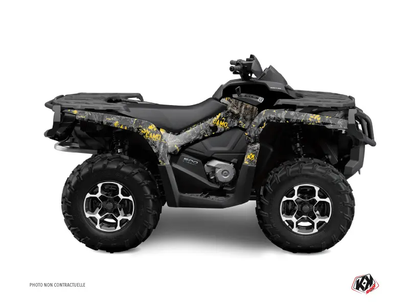 Dekorsatz Quad Camo Can-Am Outlander 500-650-800 XTP schwarz gelb (2010-2012) Kutvek