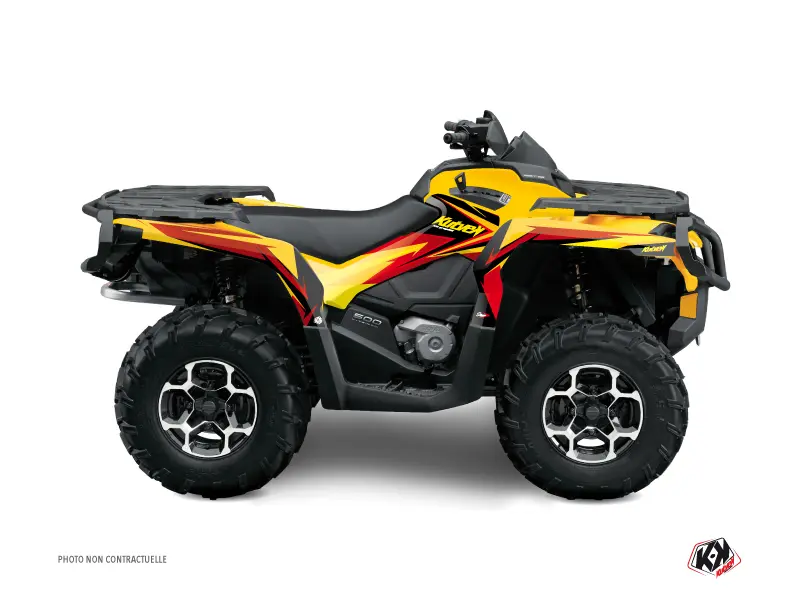 Dekorsatz Quad Can Am Outlander 500-650-800 XTP Gelb Rot 2010-2012