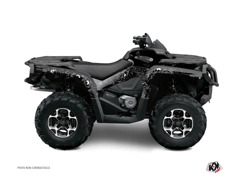 Dekorsatz Quad Zombies Dark Can Am Outlander 500-650-800 XTP Schwarz (2010-2012) Kutvek