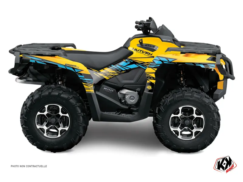 Kit Déco Quad Eraser Can-Am Outlander 500-650-800 MAX Jaune Bleu (2010-2012)