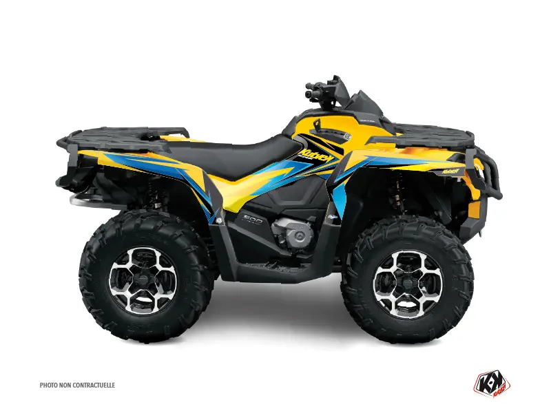 스테이지 쿼드 데코 키트 Can Am Outlander 500-650-800 MAX 노랑 파랑 (2010-2012) KUTVEK