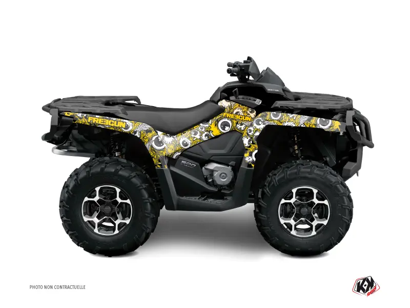 Freegun Eyed Can Am Outlander 500-650-800 MAX 옐로우 (2013-2015) 데칼 플라스틱 키트