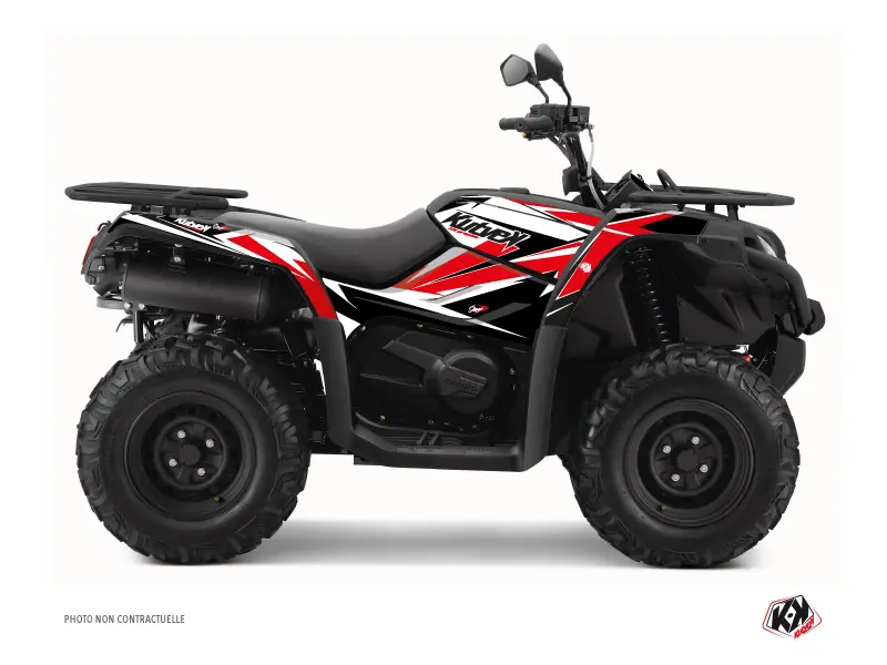 Sada polepů na quad KUTVEK CF MOTO CFORCE 450 S Černá Červená (2015-2023)
