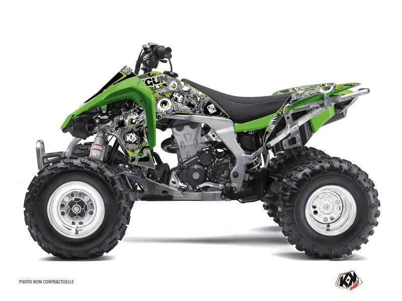 Kit Déco Quad Freegun Eyed Kawasaki 450 KFX Vert (2007-2017) KUTVEK