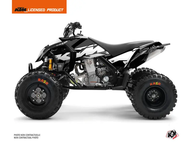 KTM 450-525 SX 레트로 쿼드 데칼 키트 블랙 (2009-2013) KUTVEK
