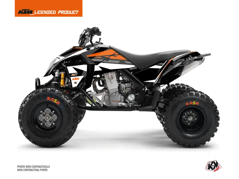 Kit Stiker Quad Rift KTM 450-525 SX Hitam Oranye 2009-2013