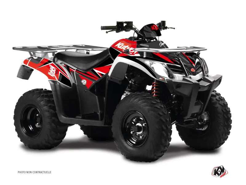 طقم ديكور كواد KUTVEK Stage لدراجة Kymco 250 MXU أحمر أسود (2004-2012)