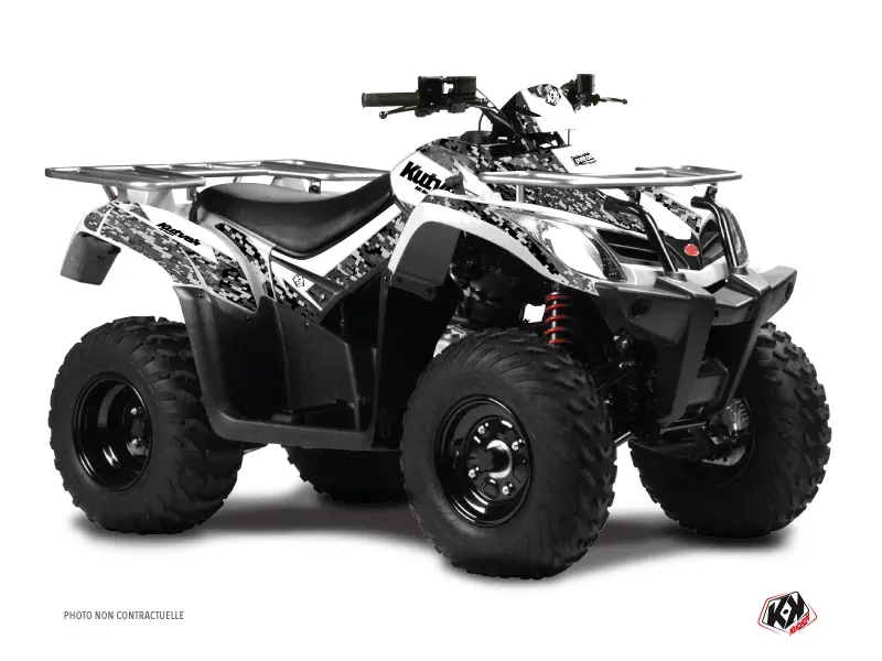 Kit de adhesivos Quad Predator Kymco 300 MXU Blanco (2005-2018)