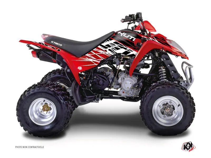쿼드 데칼 키트 Eraser Kymco 50 MAXXER 레드 화이트 (2015-2018) KUTVEK