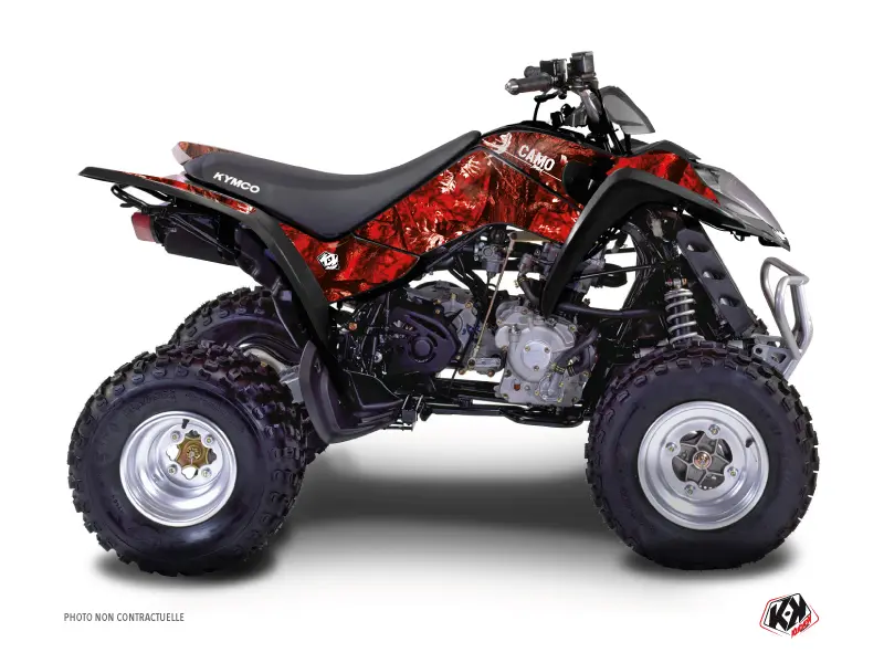 Kit Déco Quad Camo Kymco 90 Maxxer Rouge Kutvek