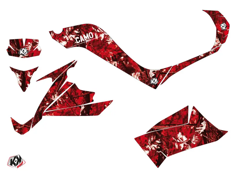Bộ Decal Quad Camo Kymco 90 Maxxer Đỏ Kutvek — góc nhìn thứ 2
