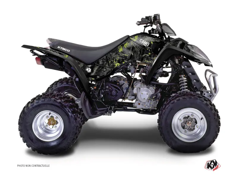 Dekorsatz Quad Camo Kymco 90 Maxxer Schwarz Grün 2014-2017 KUTVEK