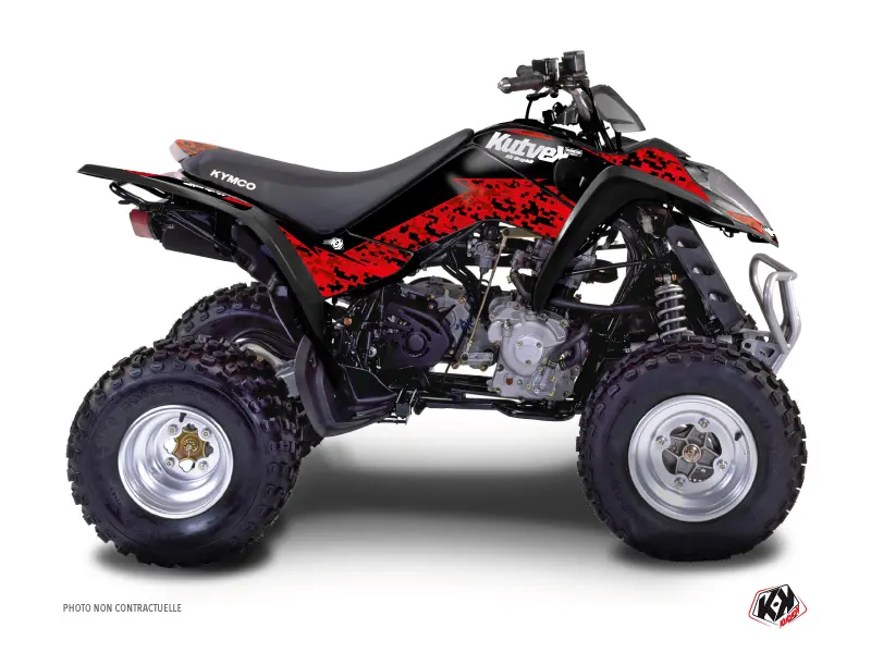 Dekorsatz Quad Predator Kymco 300 MAXXER Rot Schwarz (2020-2023)