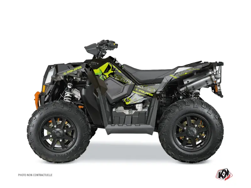 طقم ديكور رباعي Evil Polaris Scrambler 850-1000 XP رمادي أخضر (2015-2019) KUTVEK