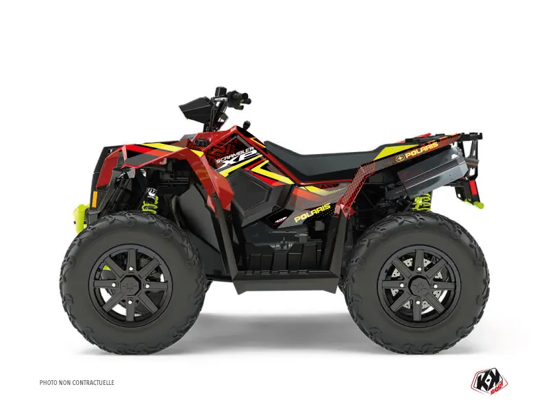 Dekorationssæt Quad Rock Polaris Scrambler 850-1000 XP Rød Gul (2015-2019)