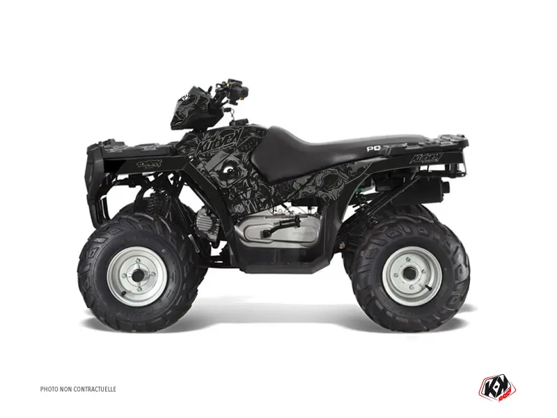 KUTVEK Polaris 90 Sportsman 全地形车 Zombies Dark 版黑色装饰套装 (2007-2016)