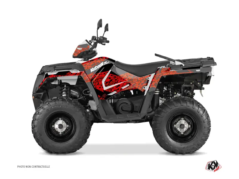쿼드 데코 키트 Predator Polaris 450 Sportsman 레드 블랙 (2018-2020)