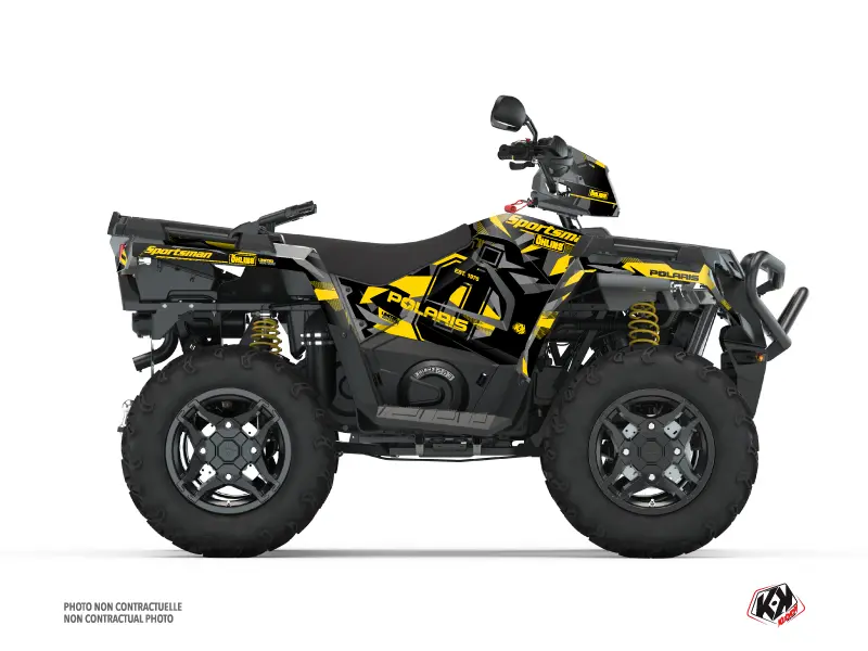 KUTVEK Polaris 450 Sportsman 그레이 옐로우 2021-2023 쿼드 데코 키트