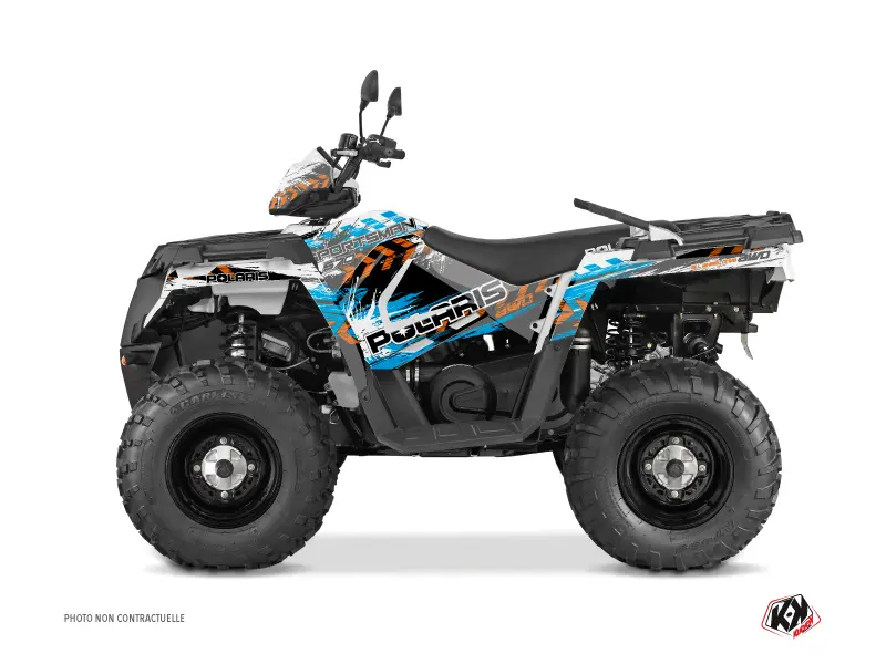KUTVEK 装饰套件 Quad Lifter 北极星 570 Sportsman Touring 橙蓝配色 (2014-2017)