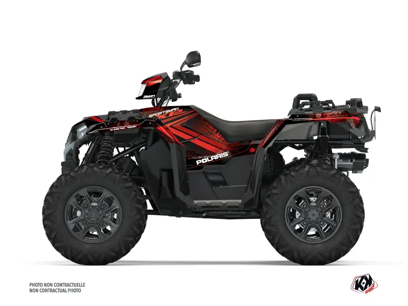 Polaris Sportsman XP S 1000 Forest Quad 데코 키트 블랙 레드 2020-2023 KUTVEK