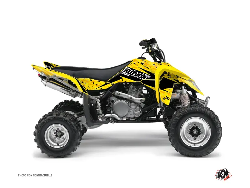 Dekorsatz Quad Predator Suzuki LTR 450 Schwarz Gelb 2007-2014 KUTVEK
