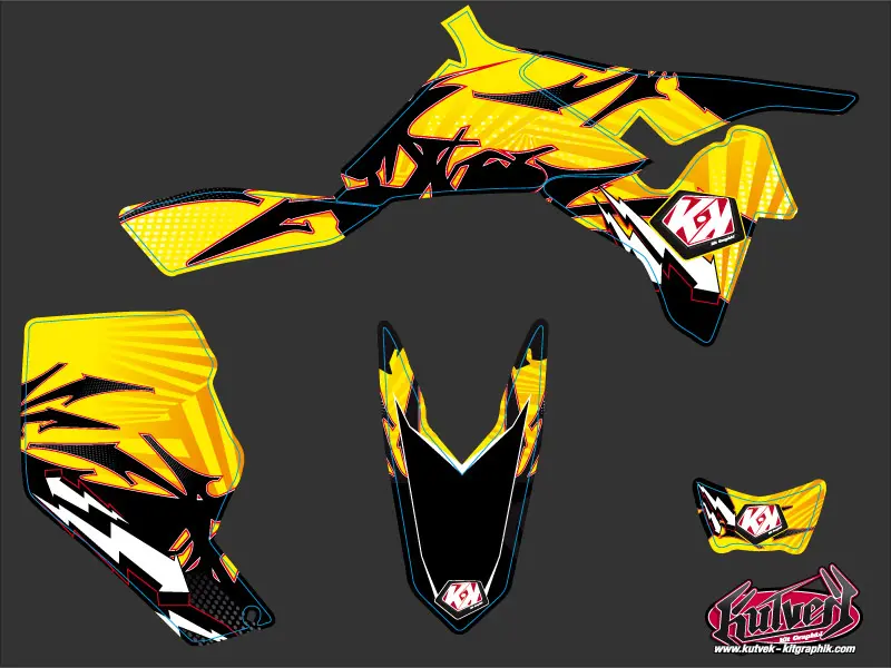 Bộ decal quad Graff Suzuki 450 LTR (2007-2014) Kutvek — góc nhìn thứ 2