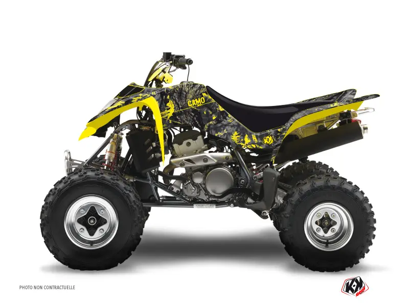 Kit Déco Quad Camo Suzuki LTZ 400 Noir Jaune 2003-2008