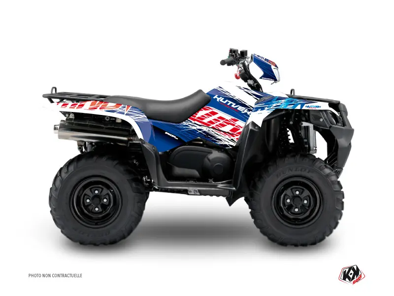 Kit Déco Quad Eraser Suzuki King Quad 500 Bleu Rouge KUTVEK (2019-2023)