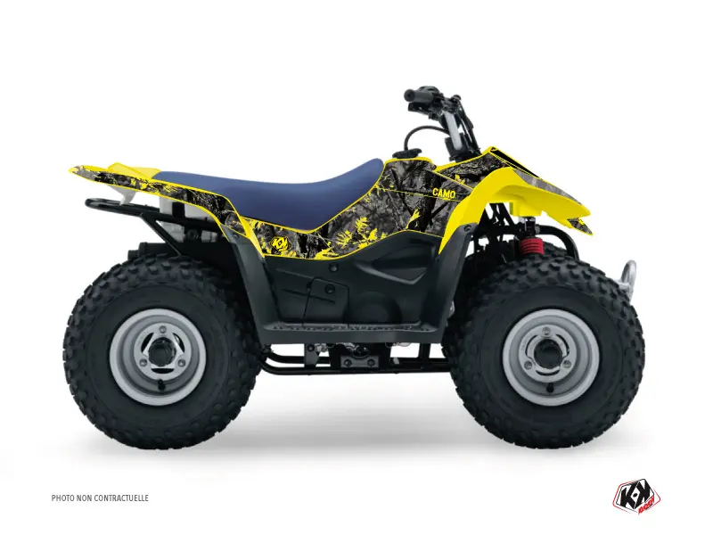 Kit Déco Quad Camo Suzuki LTZ 90 Noir Jaune KUTVEK (2007-2013)