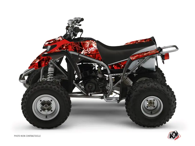 Yamaha Blaster ریڈ کیمو کواڈ ڈیکل کٹ (2003-2007) KUTVEK