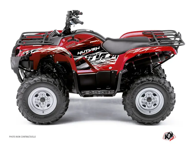 KUTVEK Quad Eraser デカールキット Yamaha 125 Grizzly レッド/ホワイト (2005-2013)
