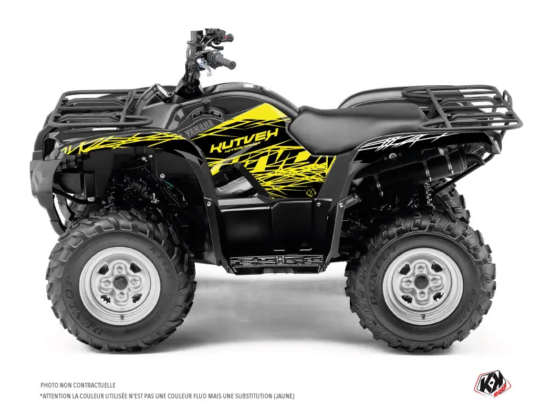 Dekorsatz Quad Eraser Fluo Yamaha 350 Grizzly Gelb KUTVEK (2006-2018)