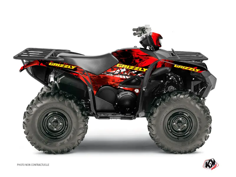KUTVEK Quad Wild Dekorsatz Yamaha 700-708 Grizzly Rot (2016-2021)