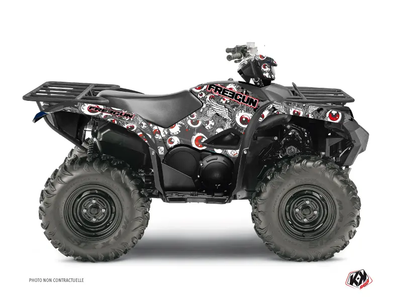 Dekorationssæt Quad Freegun Eyed Yamaha 700-708 Grizzly Rød (2016-2021)