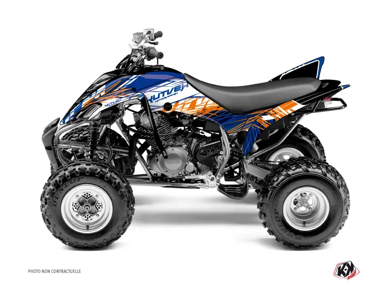 デカールキット Quad Eraser ヤマハ 350 ラプター ブルー オレンジ (2005-2015)