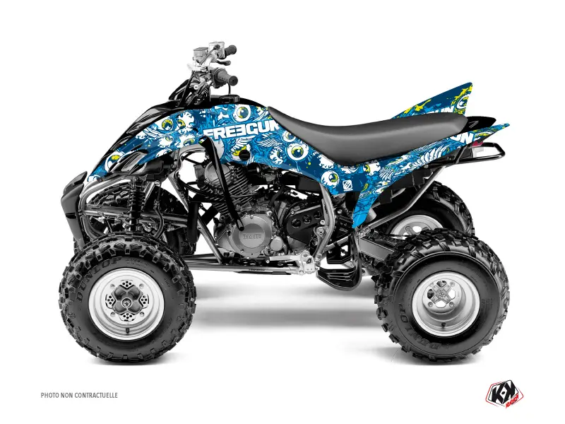 KUTVEK Freegun Eyed Yamaha 350 Raptor ব্লু কোয়াড গ্রাফিক্স কিট (2005-2015)